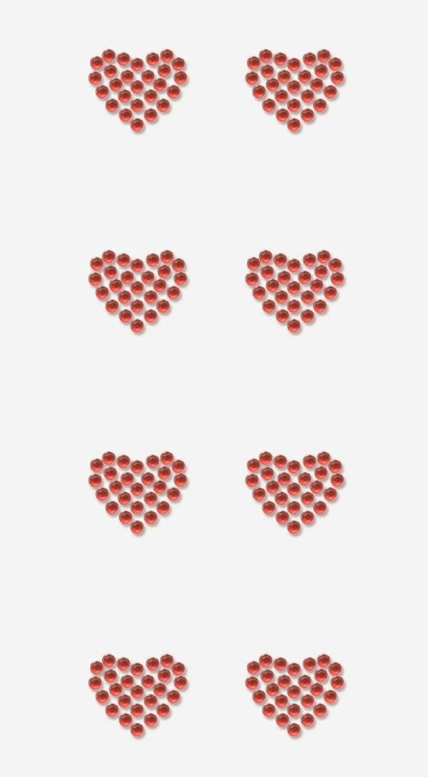 Heyda Heart Punainen Timantti Tarra-Arkki